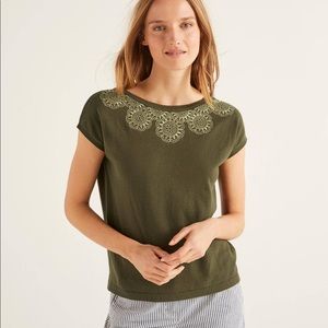 Boden Elgin Embroidered knitted tee